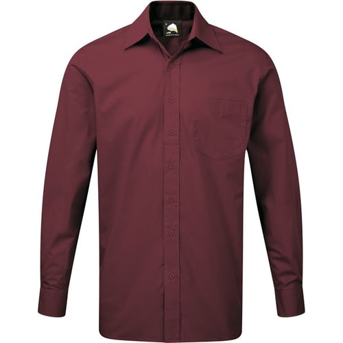 ORN Premium Manchester Long Sleeve Shirt Burgundy